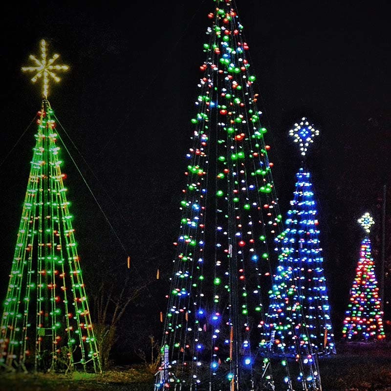 alberi natalizi luminosi esterni